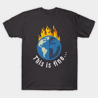 This is fine flaming Earth T-Shirt